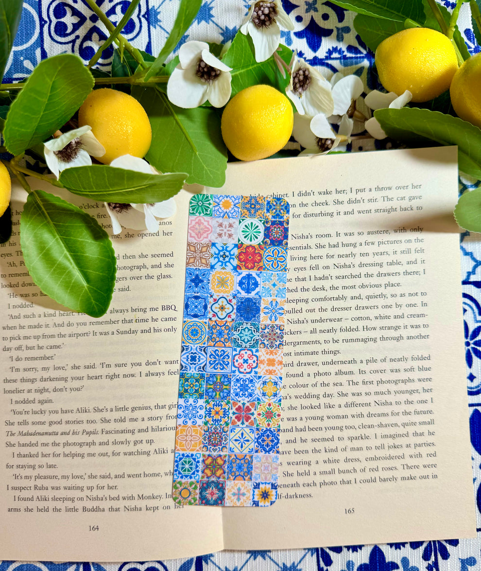 Mediterranean Tiles Bookmark – Hooked on a Book