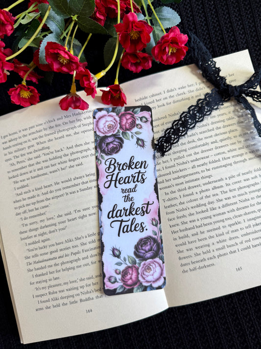 Broken Hearts Read the Darkest Tales Bookmark