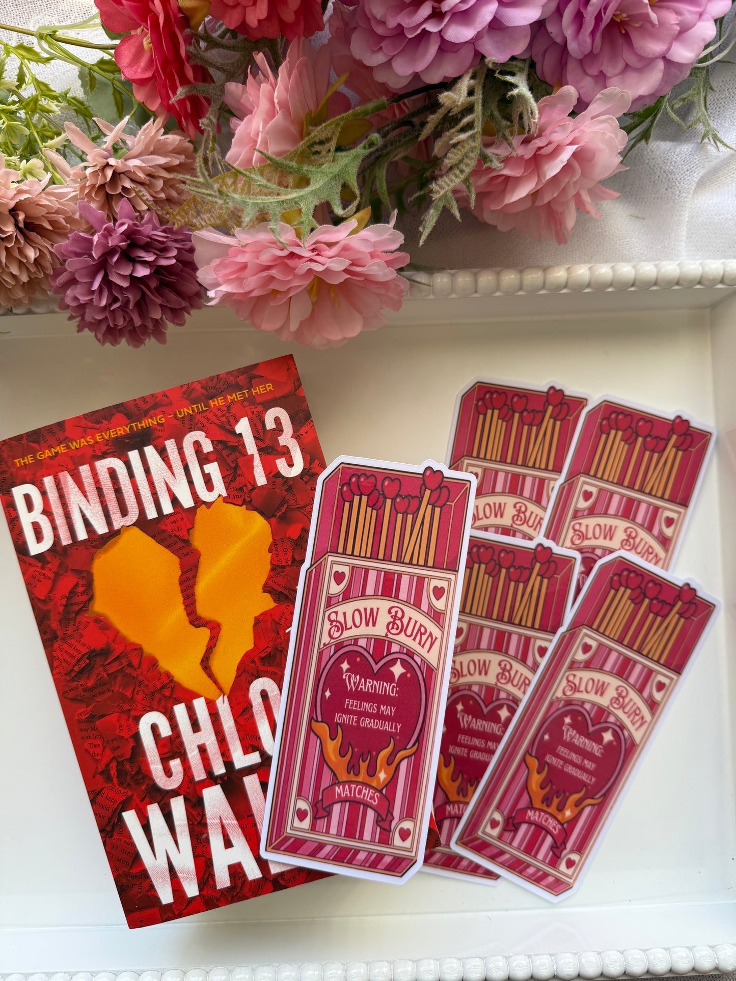 Slow Burn Matches Die Cut Bookmark