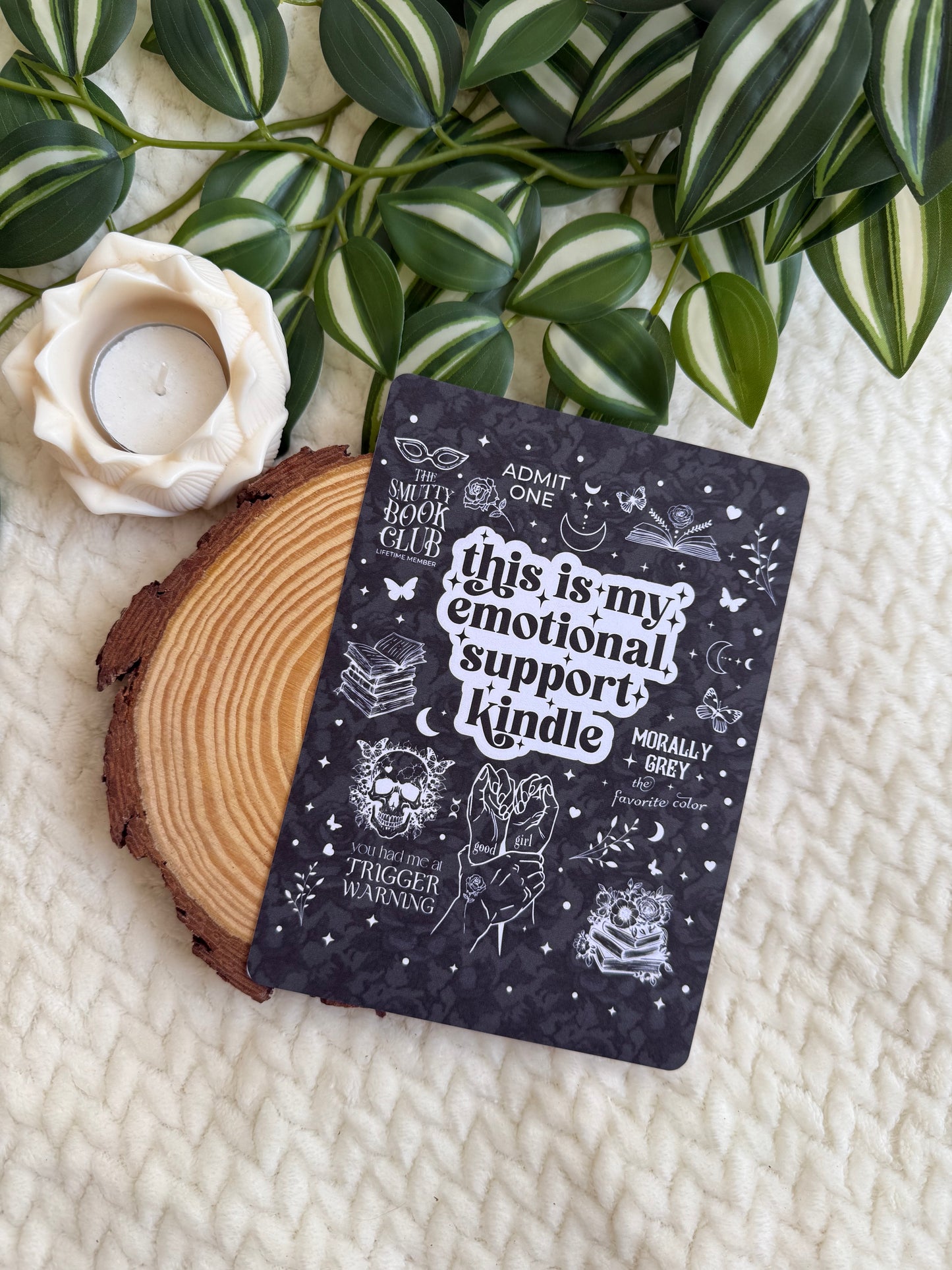 Kindle Insert - Dark Romance Emotional Support Kindle Grey