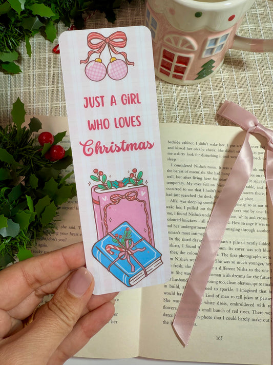 Just a Girl Who Loves Christmas Bookmark
