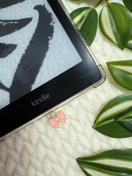 Kindle / E-Reader Charm Coquette Pink Bow
