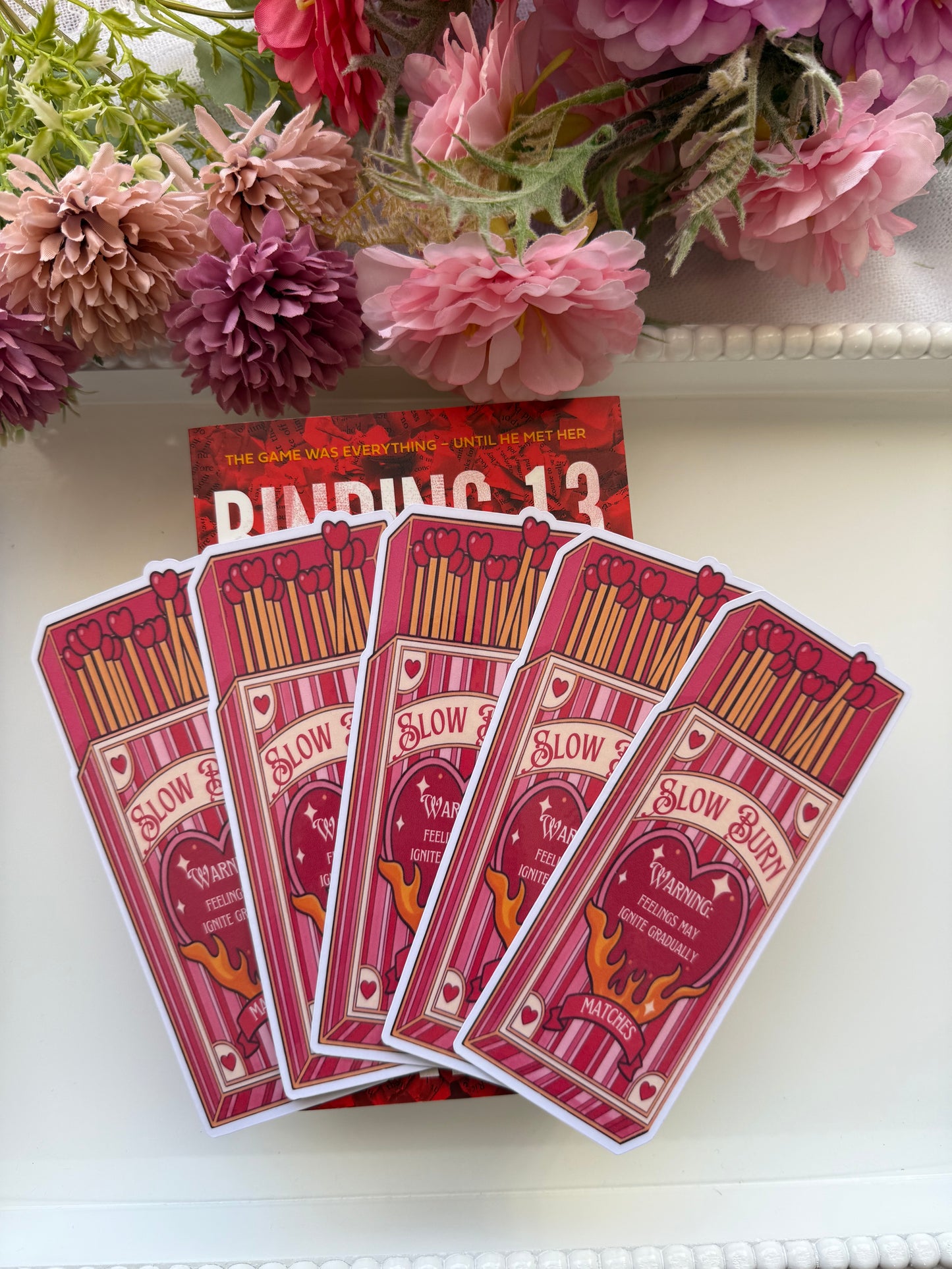 Slow Burn Matches Die Cut Bookmark