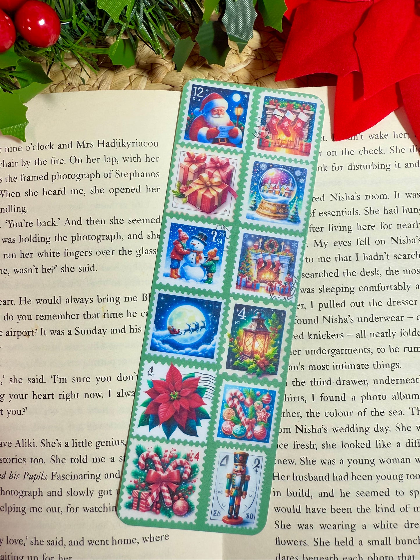 Christmas Stamps Bookmark