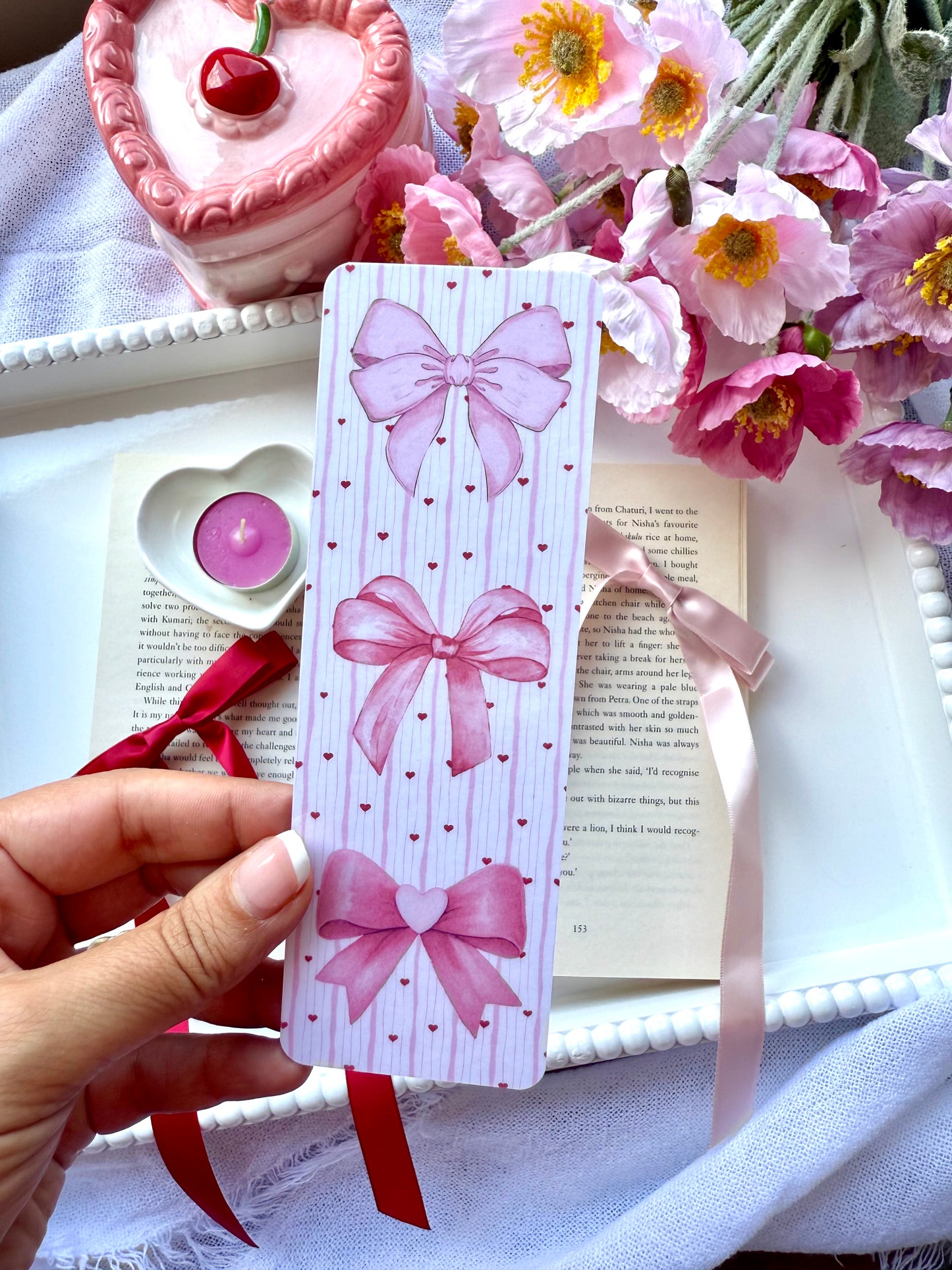 Coquette Bows Bookmark
