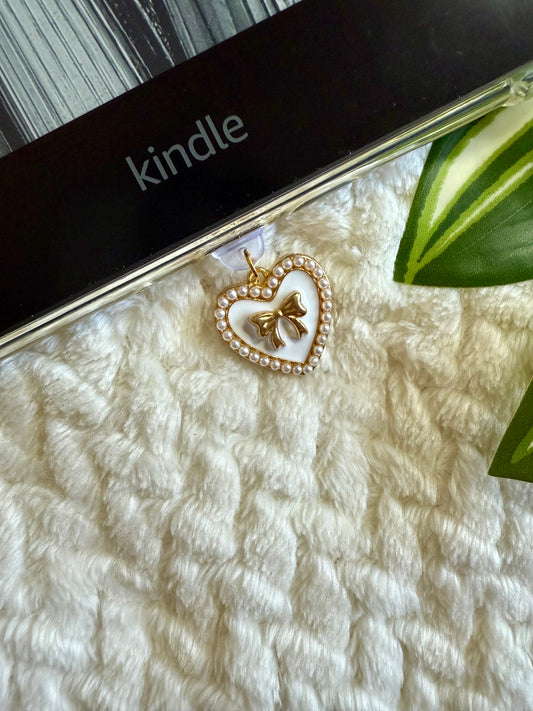 Kindle/ E-Reader Charm Coquette Heart