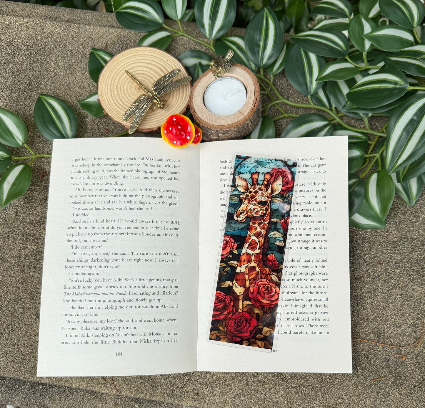 Stained Glass Style Giraffe Bookmark