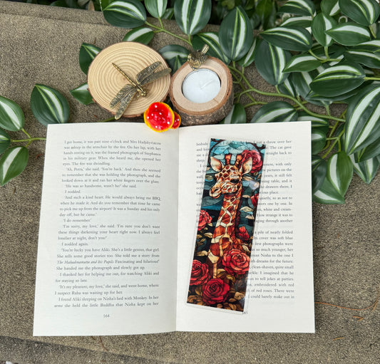 Stained Glass Style Giraffe Bookmark