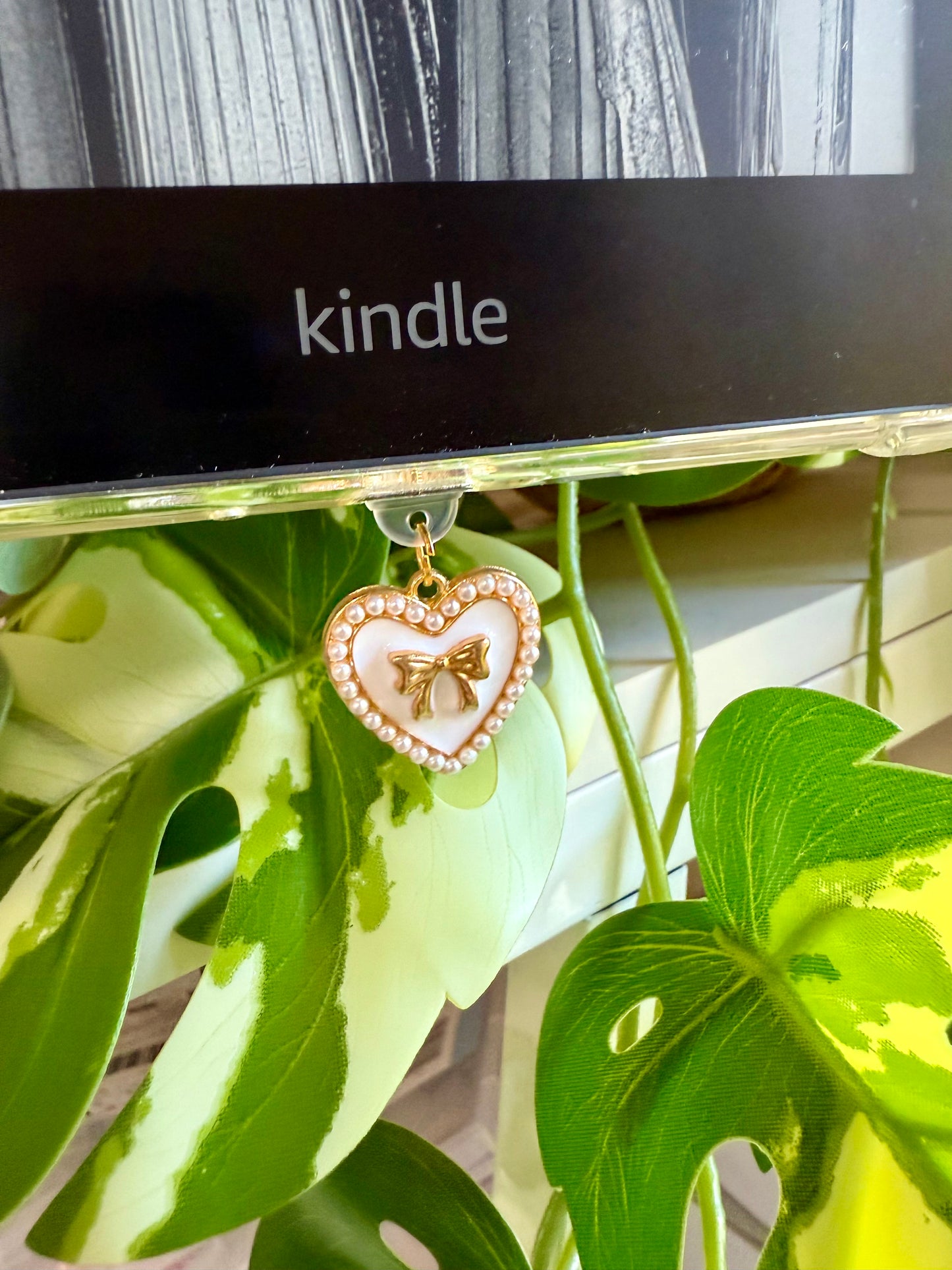 Kindle/ E-Reader Charm Coquette Heart