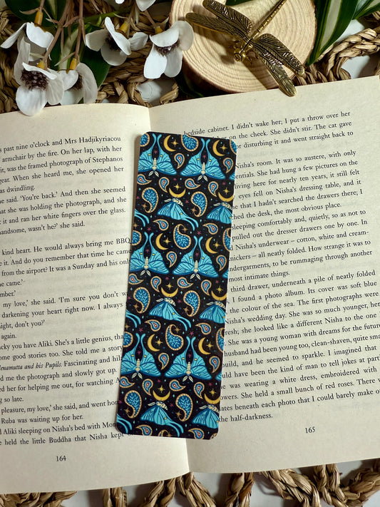 Celestial Blue Moths Bookmark