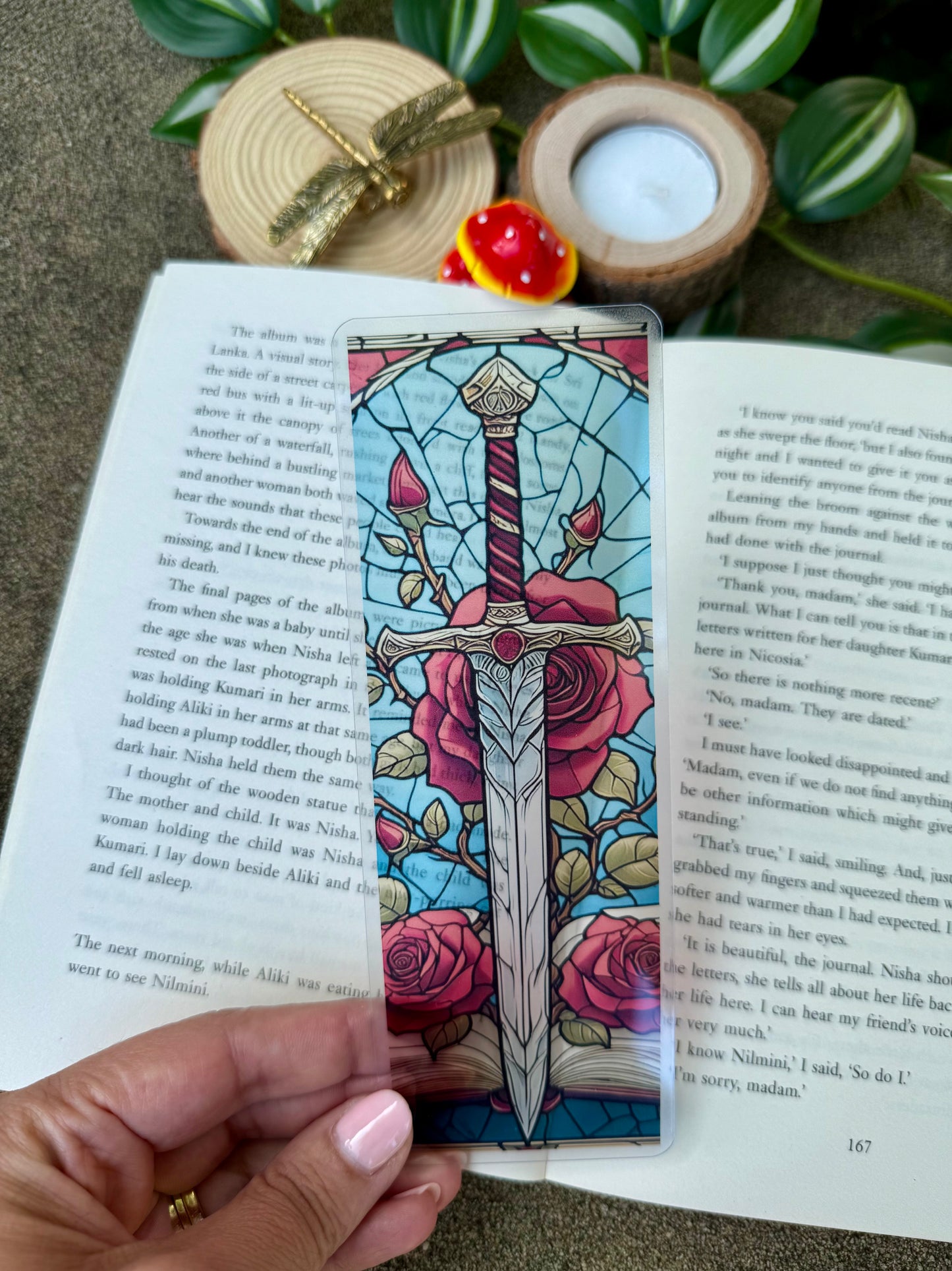 Stained Glass Style Sword Bookmark