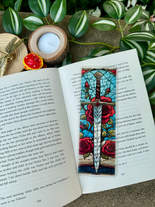 Stained Glass Style Sword Bookmark