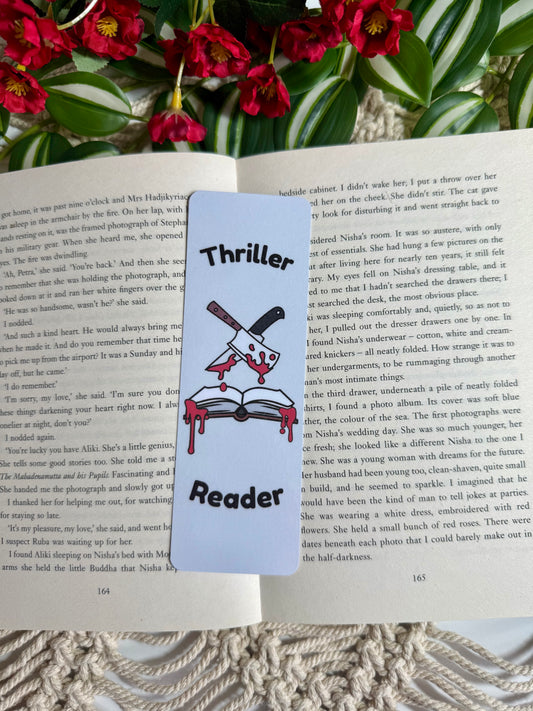Thriller Reader Bookmark