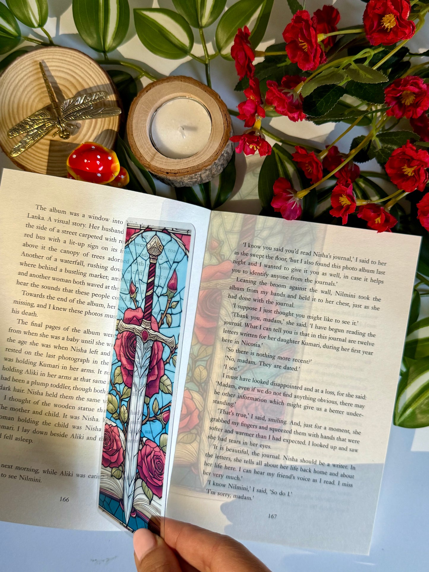 Stained Glass Style Sword Bookmark