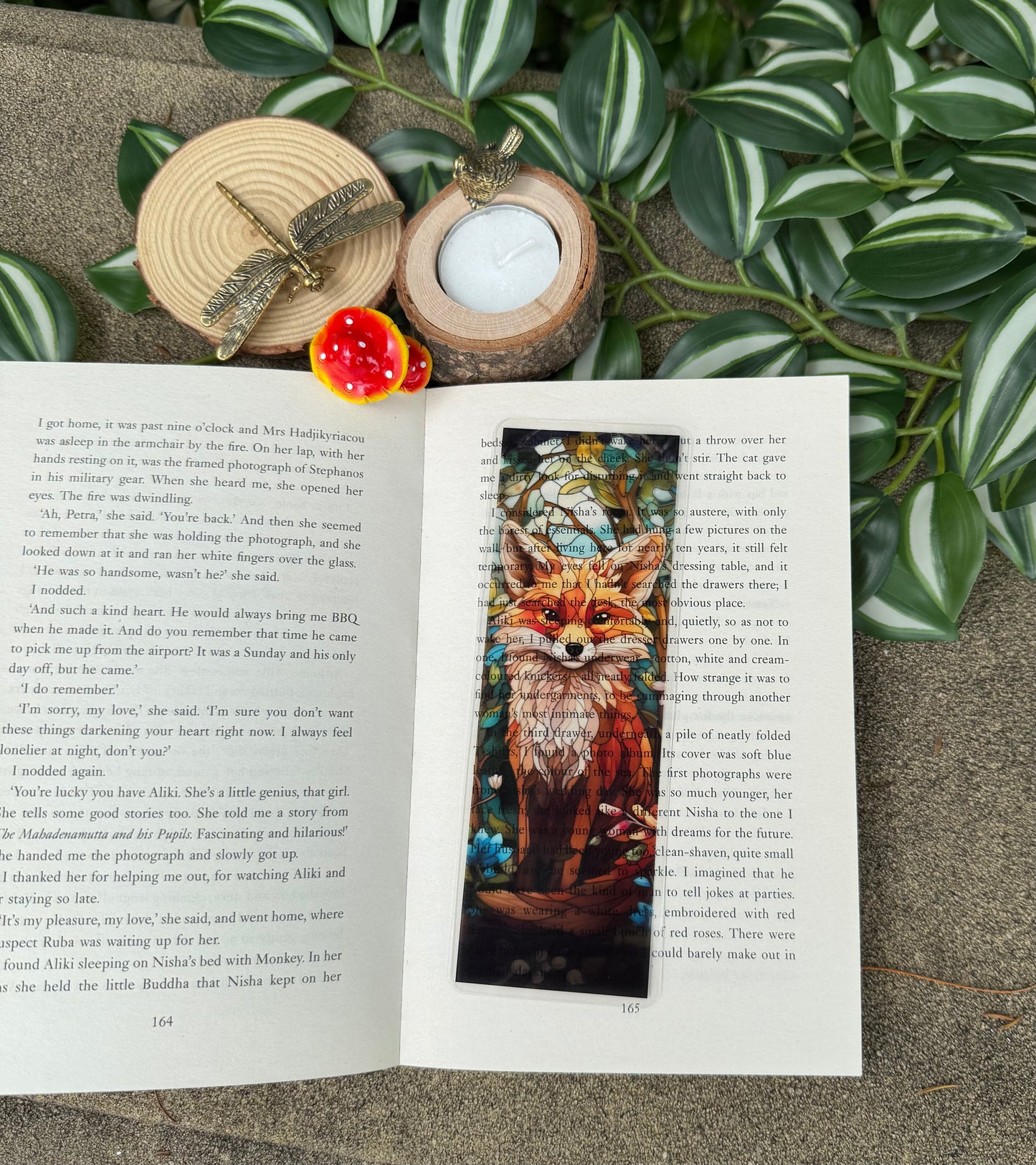 Stained Glass Style Fox Cub Bookmark