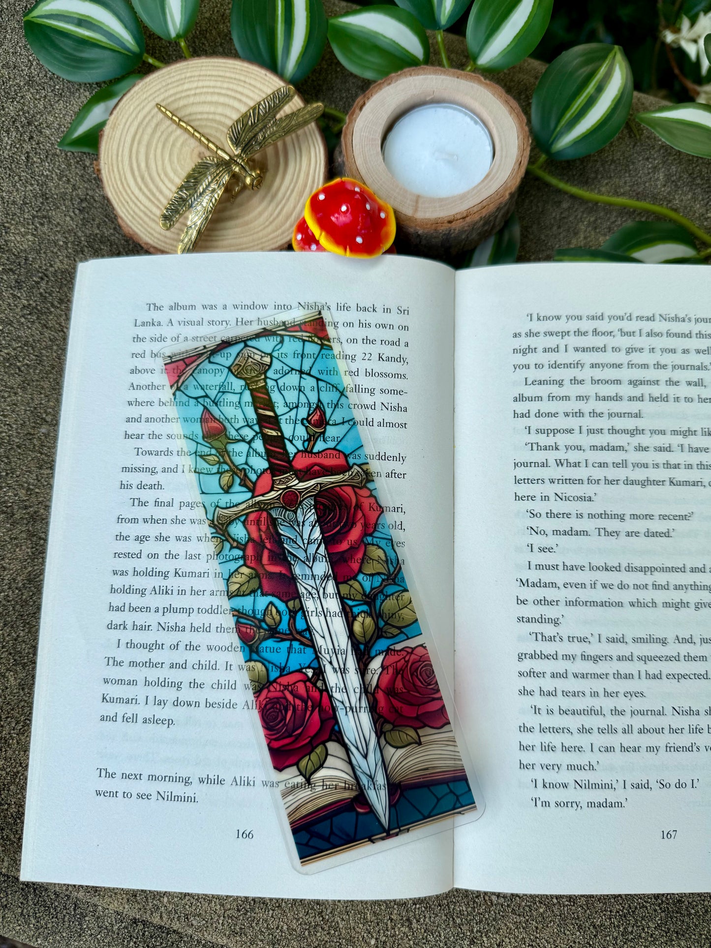 Stained Glass Style Sword Bookmark