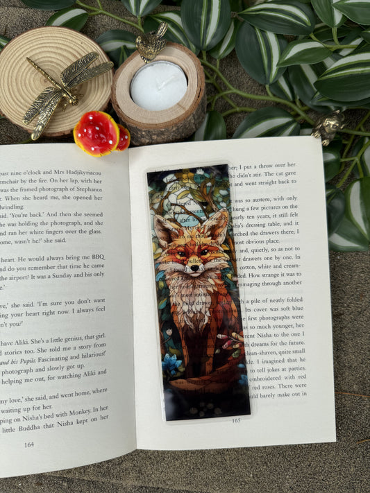 Stained Glass Style Fox Cub Bookmark