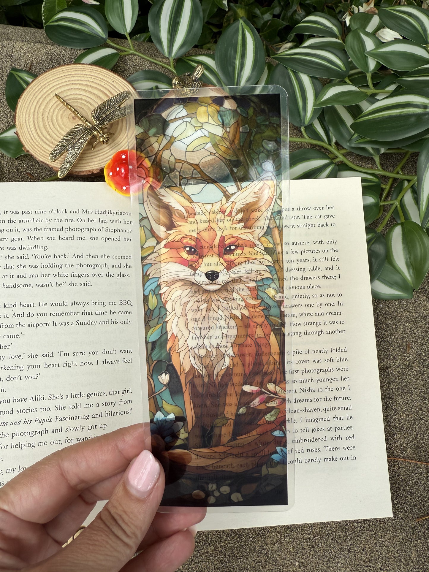 Stained Glass Style Fox Cub Bookmark