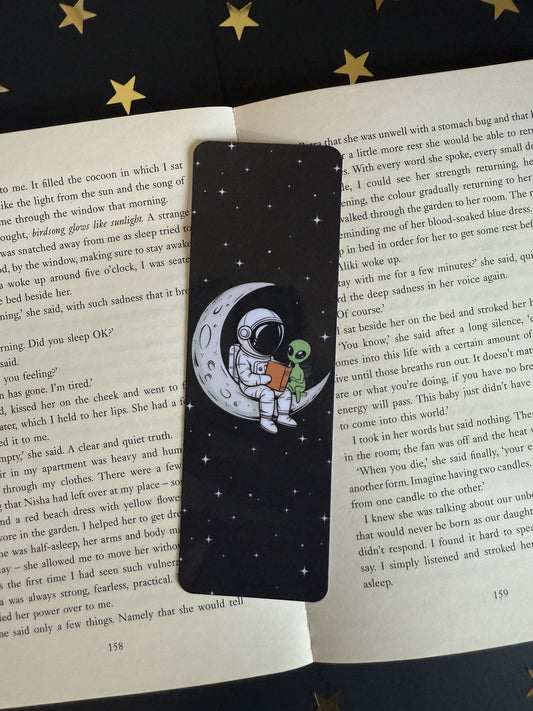 Astronaut and Alien Reading Bookmark