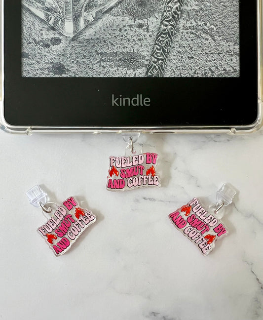 Kindle / E-Reader Charm Fueled by Smut and Coffee
