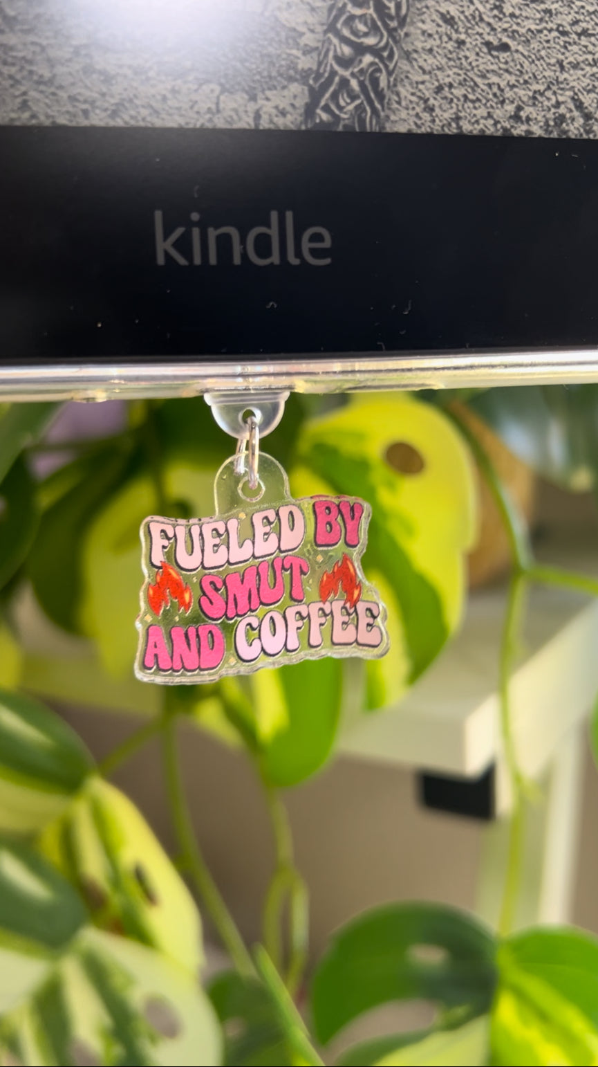 Kindle / E-Reader Charm Fueled by Smut and Coffee