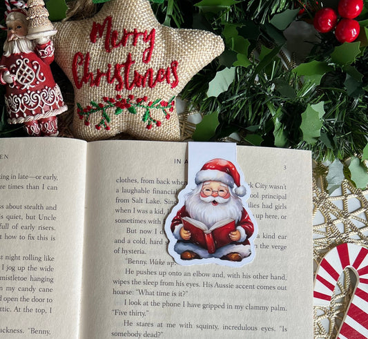 Santa Reading Magnetic Bookmark