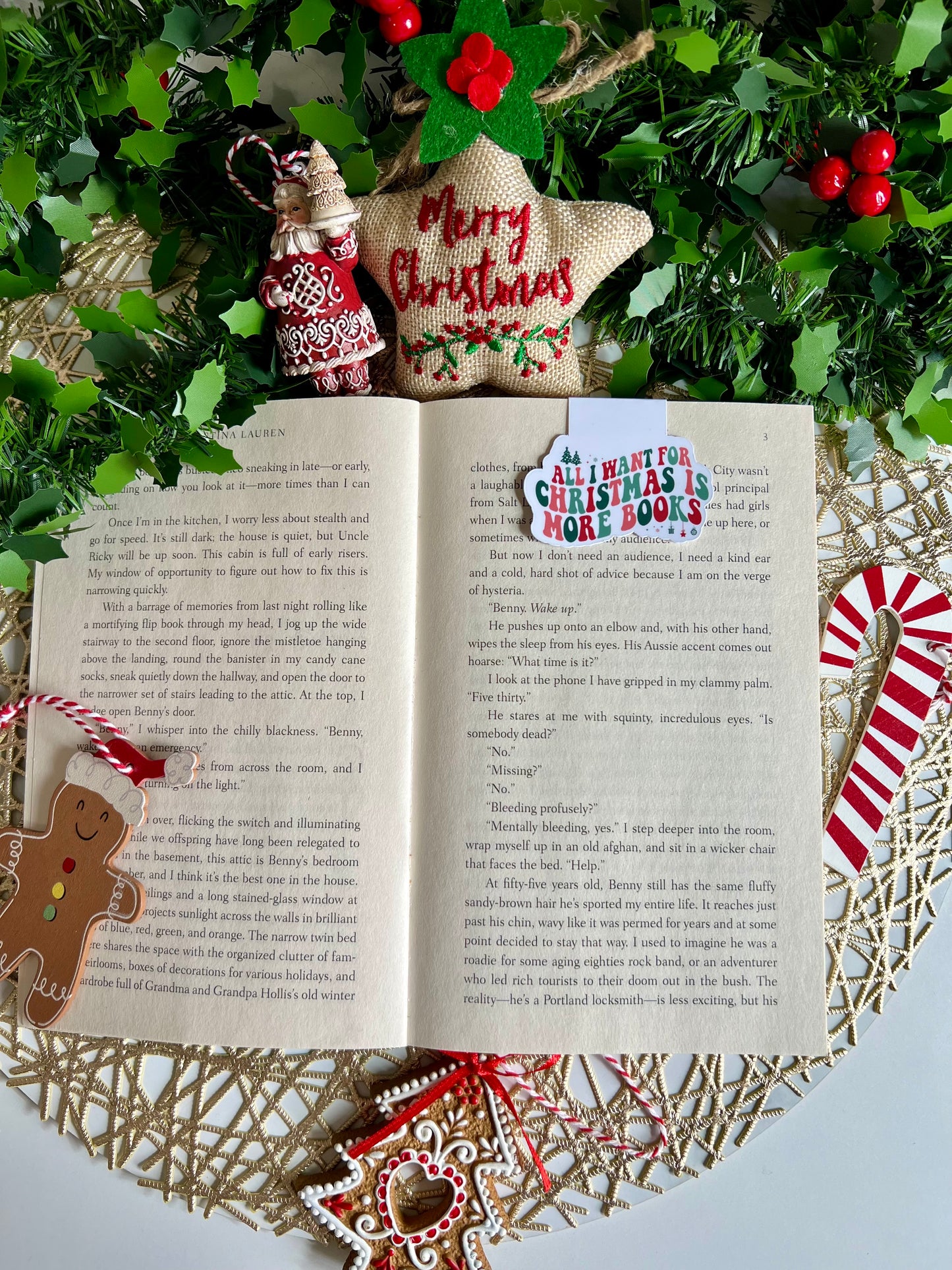 All I want for Christmas is more books Magnetic Bookmark