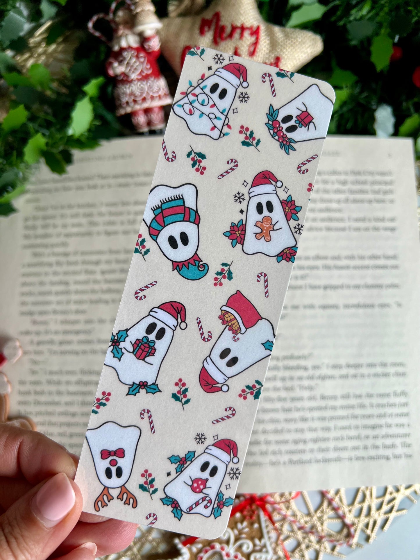 Christmas Ghosts Bookmark