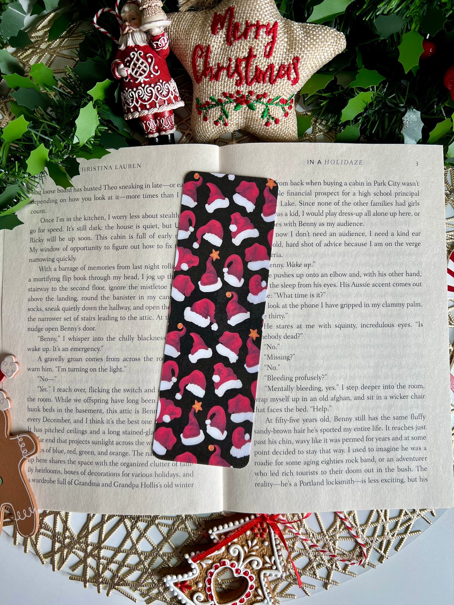 Christmas Night Bookmark set or individual/Christmas Bookmark