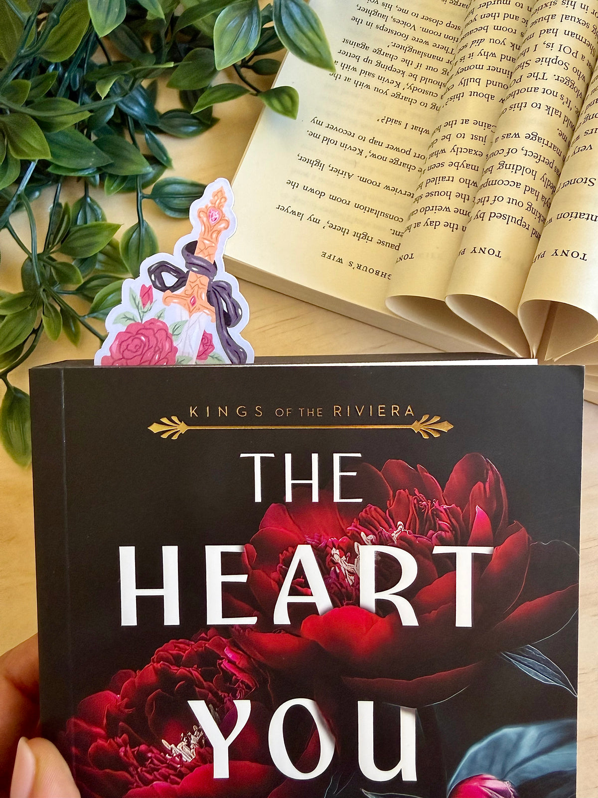 Dark Romance Bookstack Die Cut Bookmark