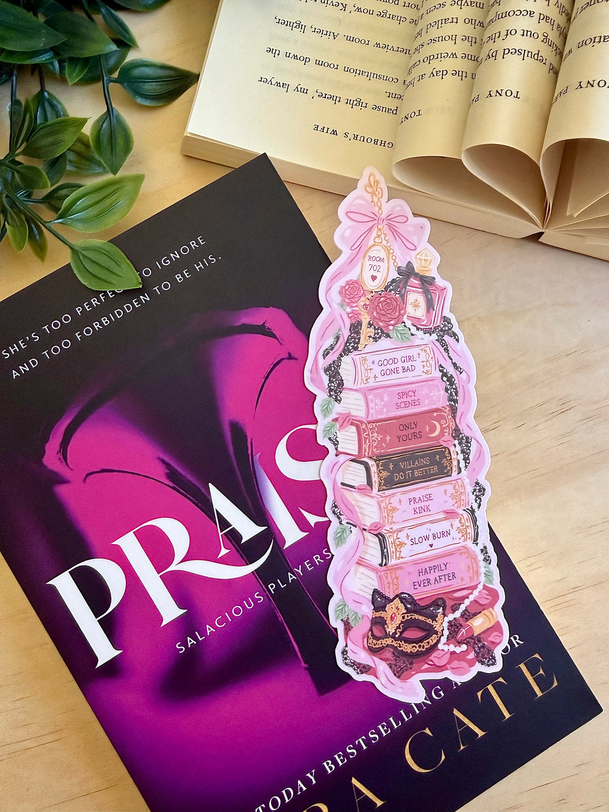 Smutty Bookstack Die Cut Bookmark