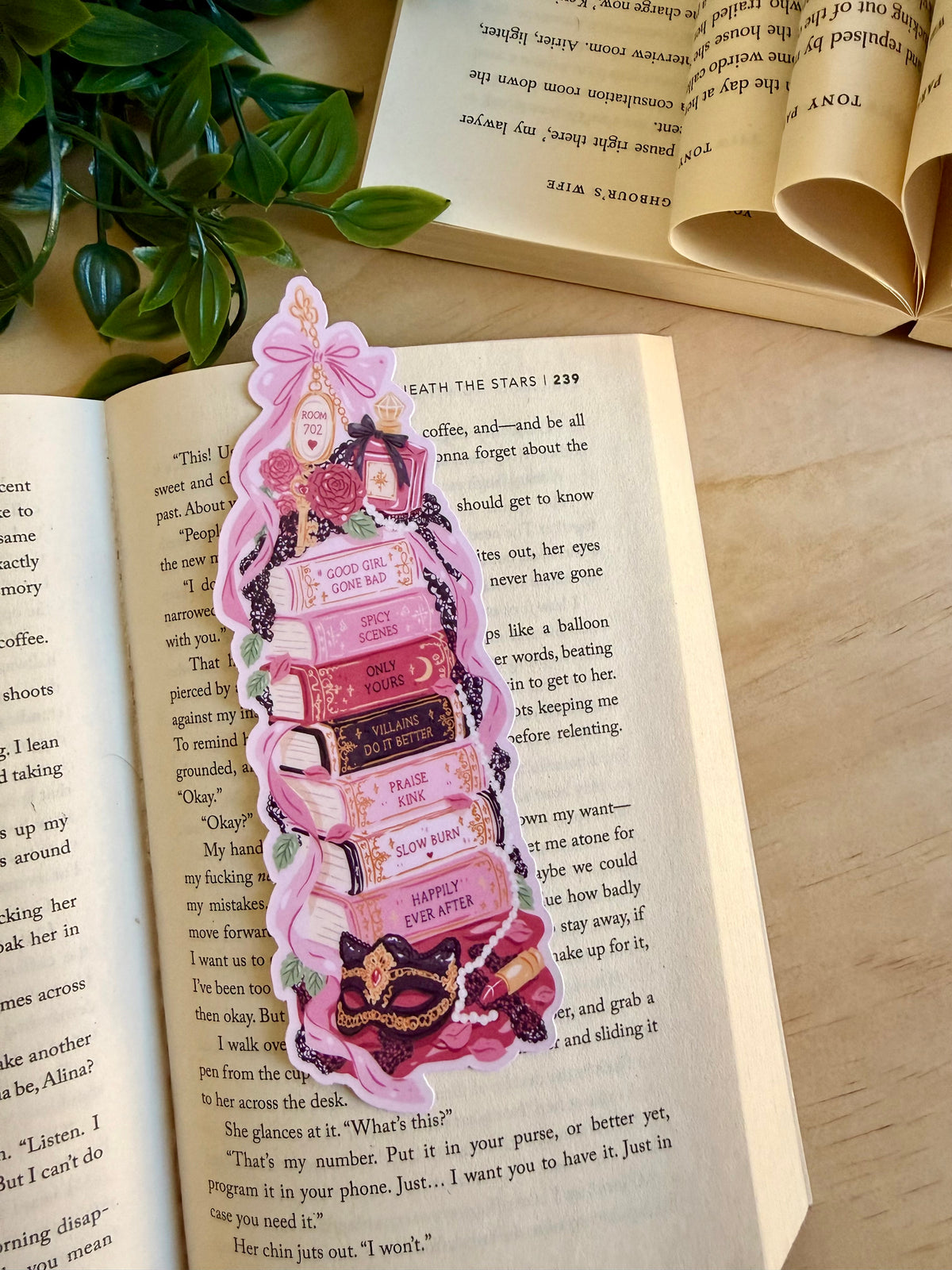Smutty Bookstack Die Cut Bookmark