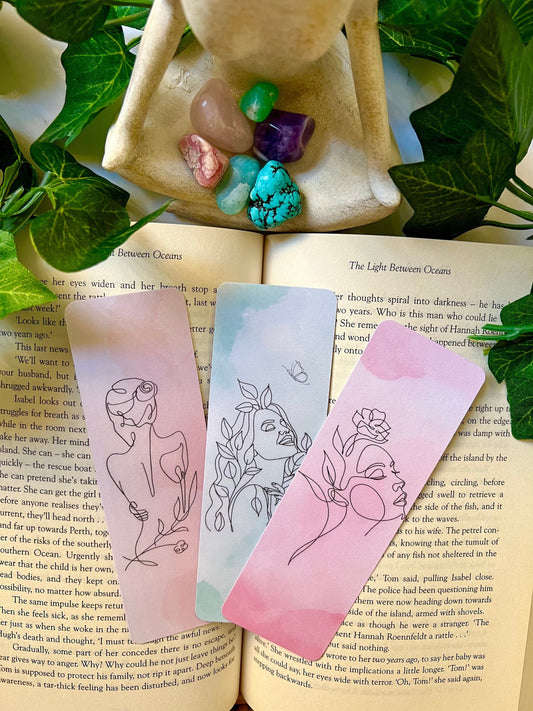 Women Line Art Bookmark