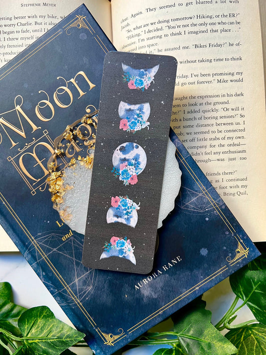 Floral Moon Phase Bookmark