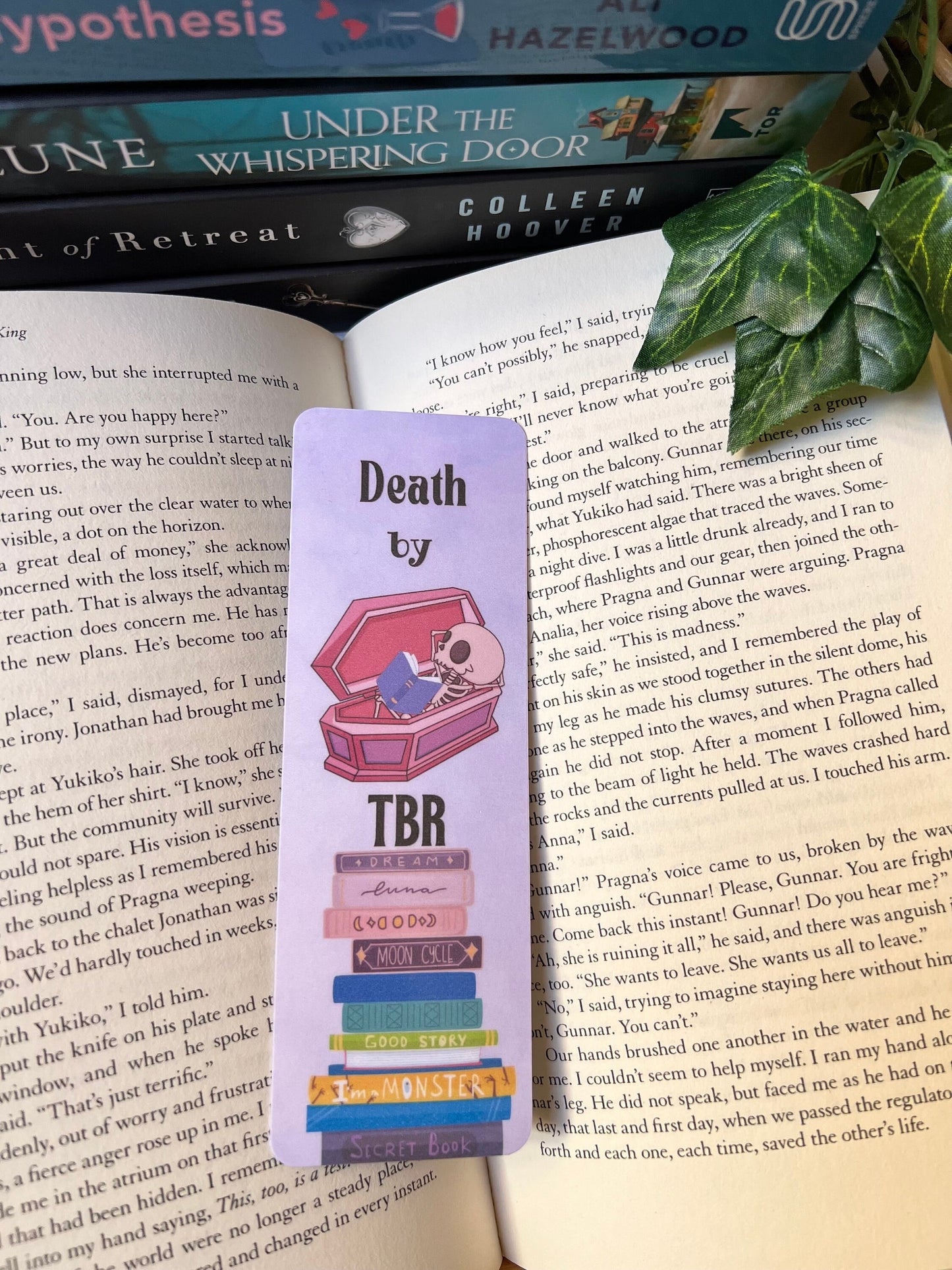 Cute Death by TBR Bookmark