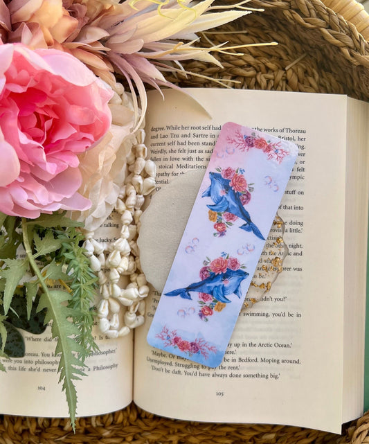 Floral Whale Bookmark
