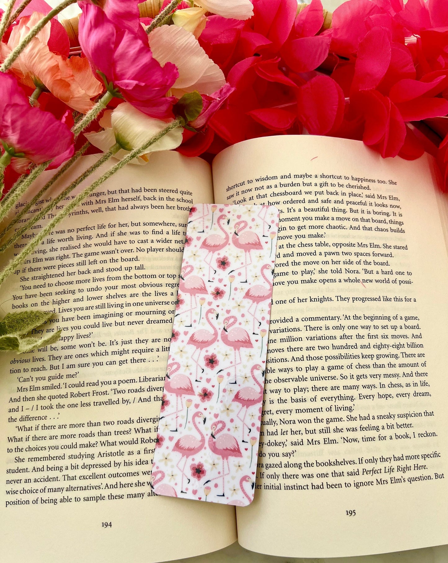 Pink Flamingos Bookmark
