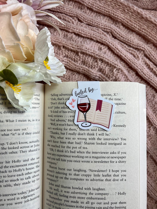 Fueled by Wine and Books Magnetic Bookmark