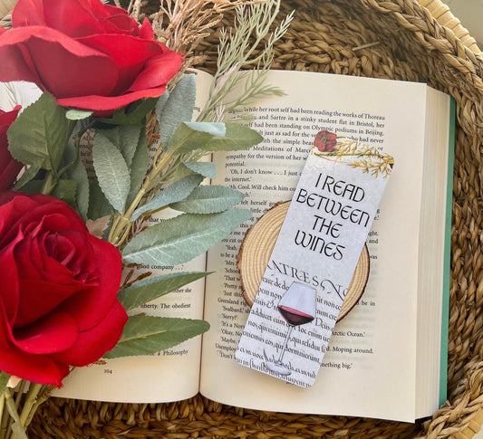 I Read Between the Wines Bookmark