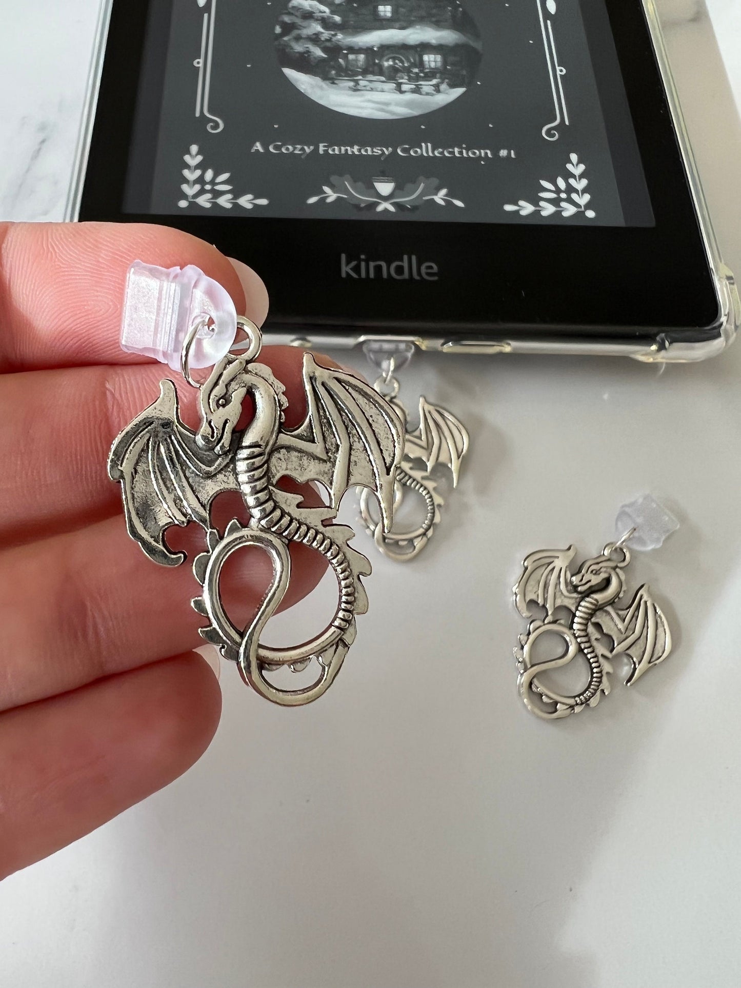 Kindle / E-Reader Charm Dragon