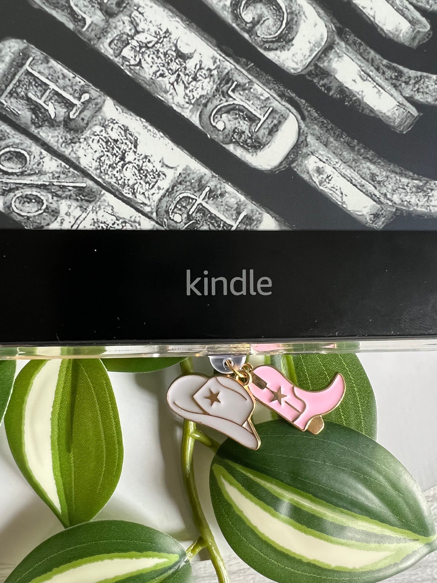 Kindle / E-Reader Charm Cowboy Hat and Boots