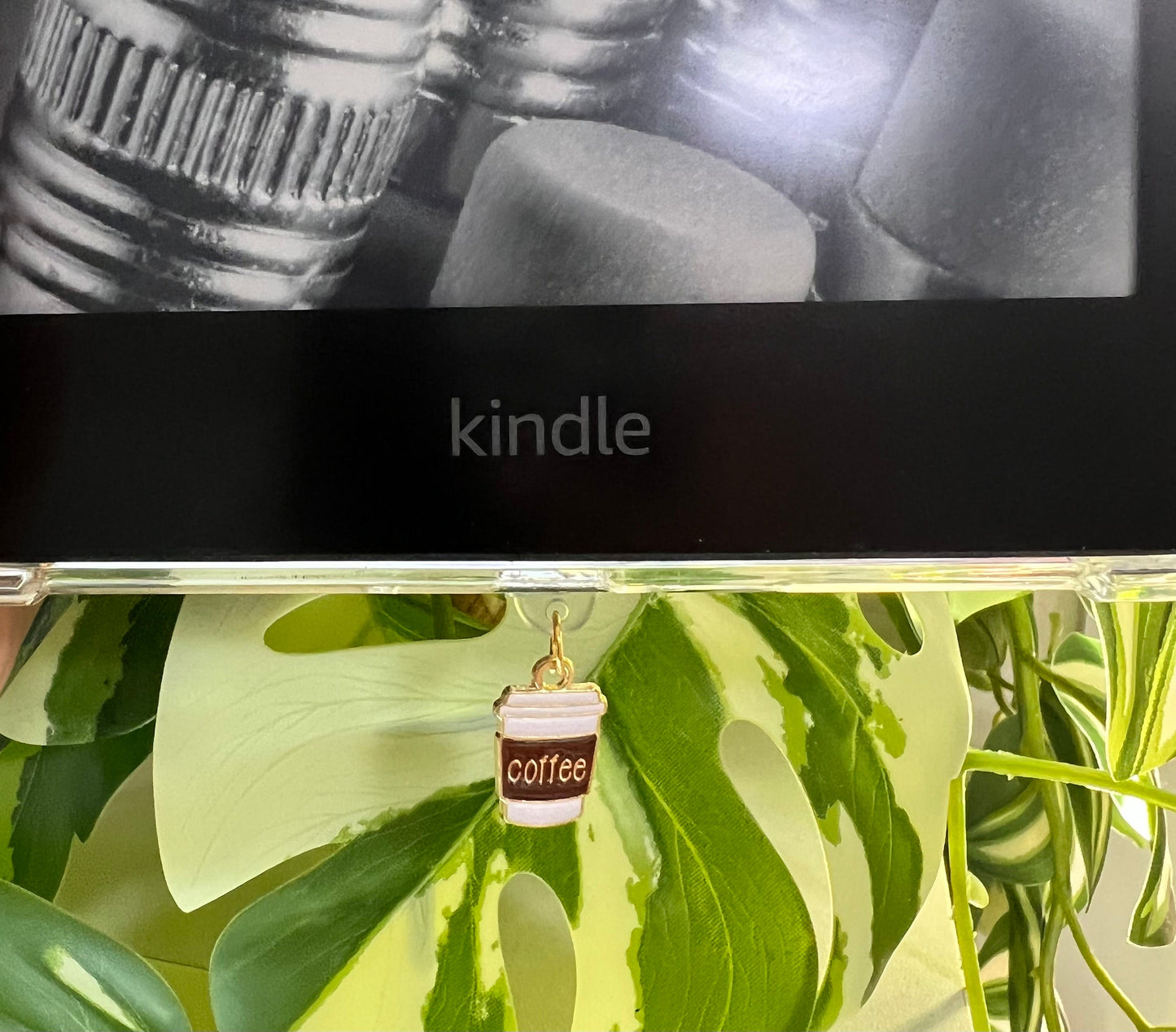 Kindle/ E-Reader Charm Coffee Cup