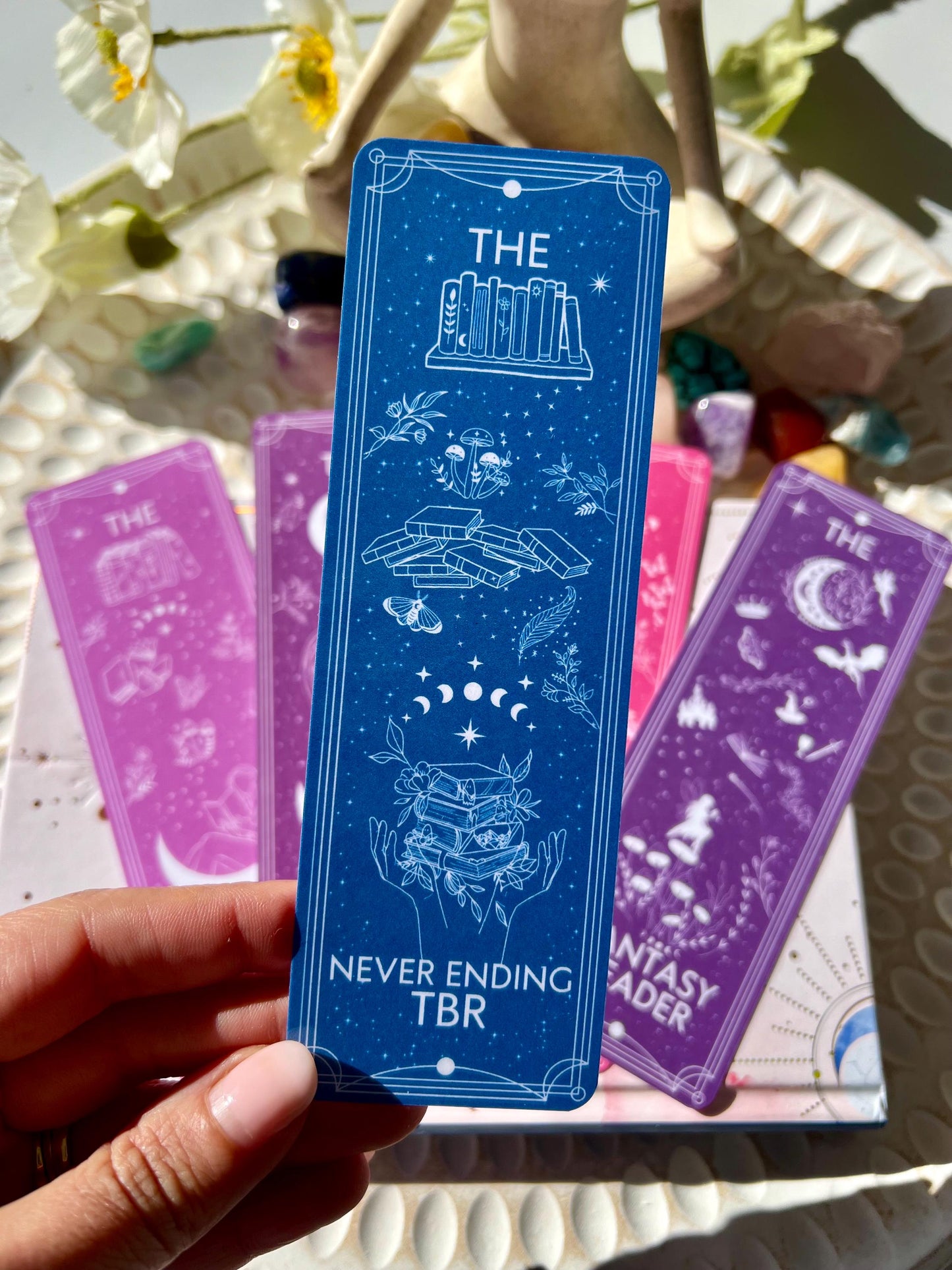The Celestial Readers Bookmarks Set or Individual/ The Reader / The Never Ending TBR / Fantasy Reader / Romance Reader / Romantasy Reader