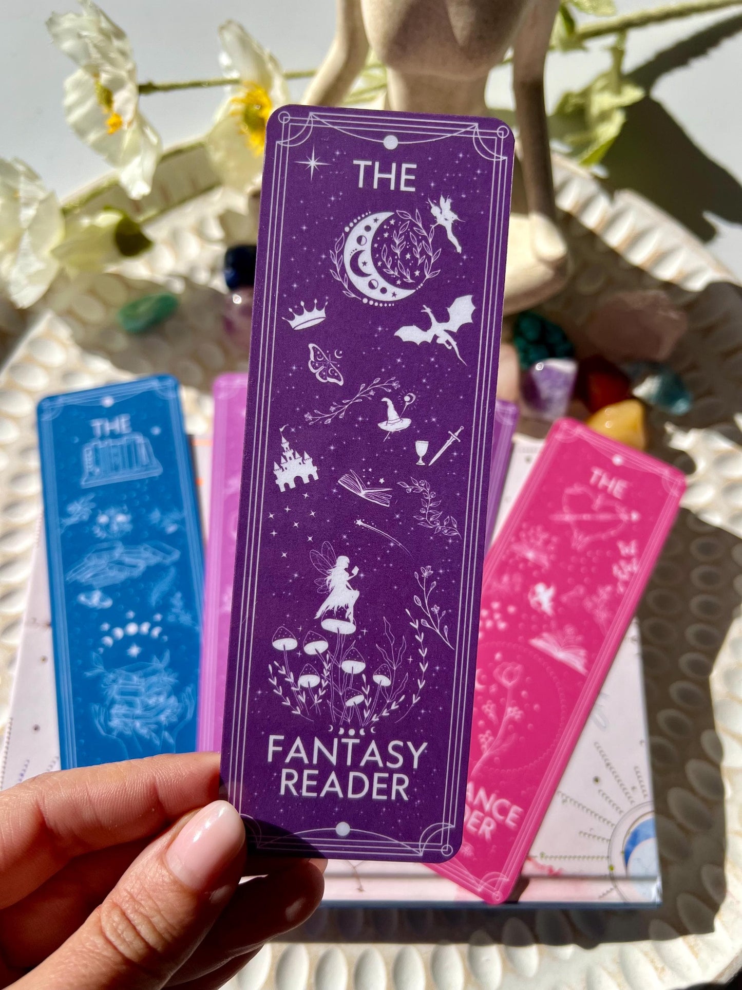 The Celestial Readers Bookmarks Set or Individual/ The Reader / The Never Ending TBR / Fantasy Reader / Romance Reader / Romantasy Reader