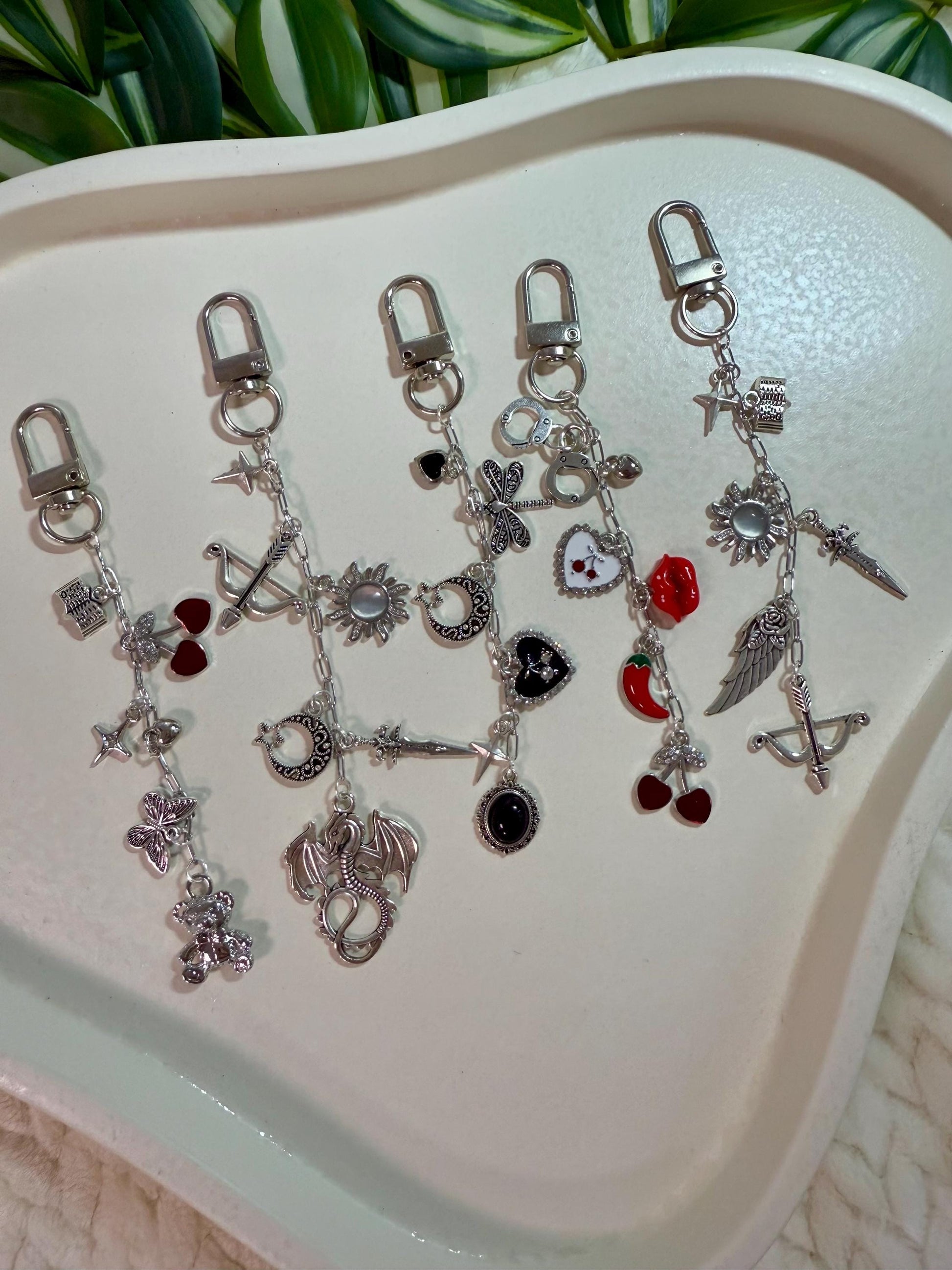Kindle/Kobo Vintage Silver Charm Chain, E-reader Accessory